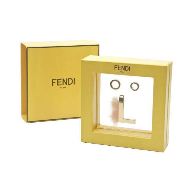新品 FENDI フェンディ イタリア製 ABCLICK L オレンジファー付きペンダント 7ARLELVHLF07N3 ゴールド ミンク バッグチャーム mm7113 | 