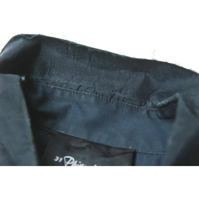 スリーワン フィリップリム 3.1 Phillip Lim シルクカラーストレッチショートスリーブシャツ S115-2440SCSM S ネイビー 半袖 比翼 トップス |  | 03