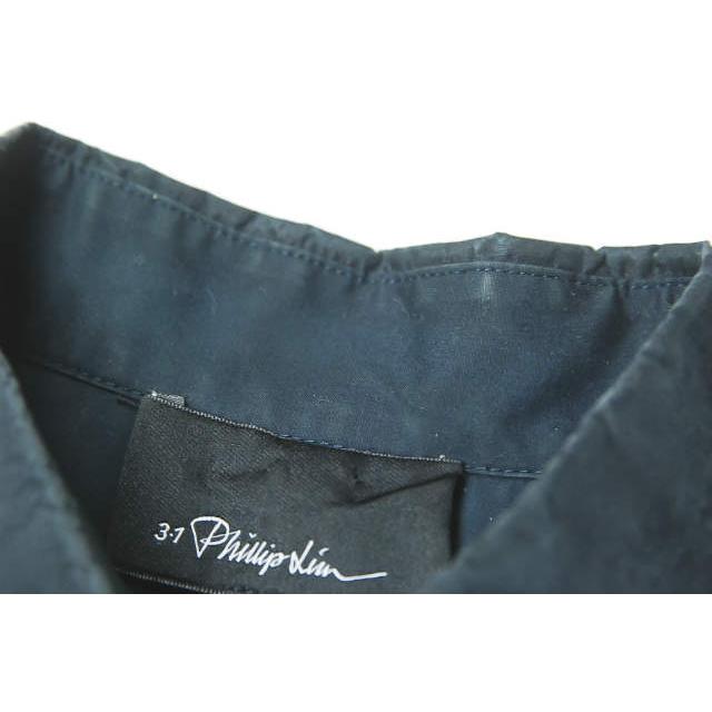 スリーワン フィリップリム 3.1 Phillip Lim シルクカラーストレッチショートスリーブシャツ S115-2440SCSM S ネイビー 半袖 比翼 トップス |  | 06