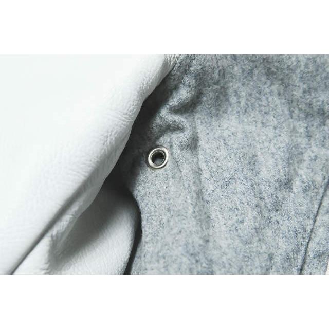 THOM BROWNE トムブラウン アメリカ製 袖レザースタジャン A0123l22860 