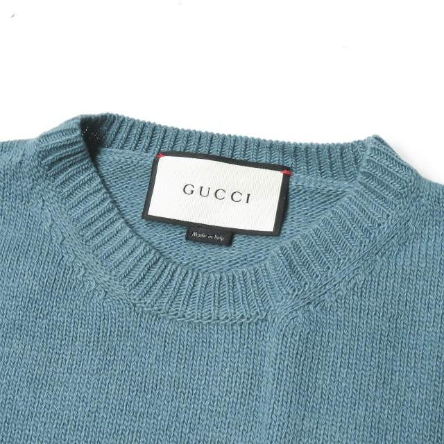 GUCCI グッチ イタリア製 レインボーバードクルーネックニット 410405-Z581A S ブルー セーター 長袖 刺繍 鳥 虹 トップス |  | 03