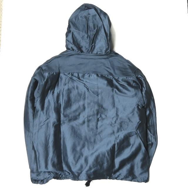 UMIT BENAN ウミットベナン イタリア製 コットンシルクフーデッドプルオーバーシャツ 44 ネイビー 長袖 アノラック トップス |  | 01