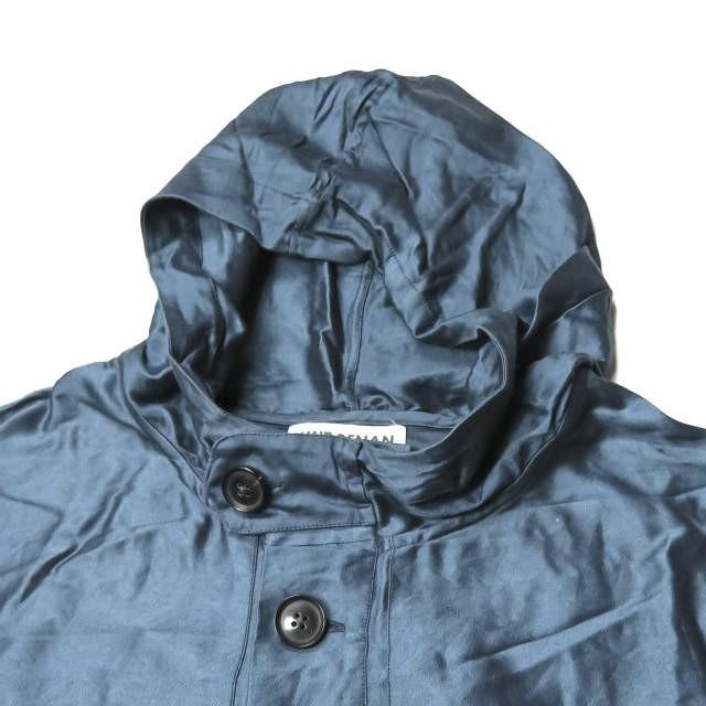 UMIT BENAN ウミットベナン イタリア製 コットンシルクフーデッドプルオーバーシャツ 44 ネイビー 長袖 アノラック トップス |  | 03