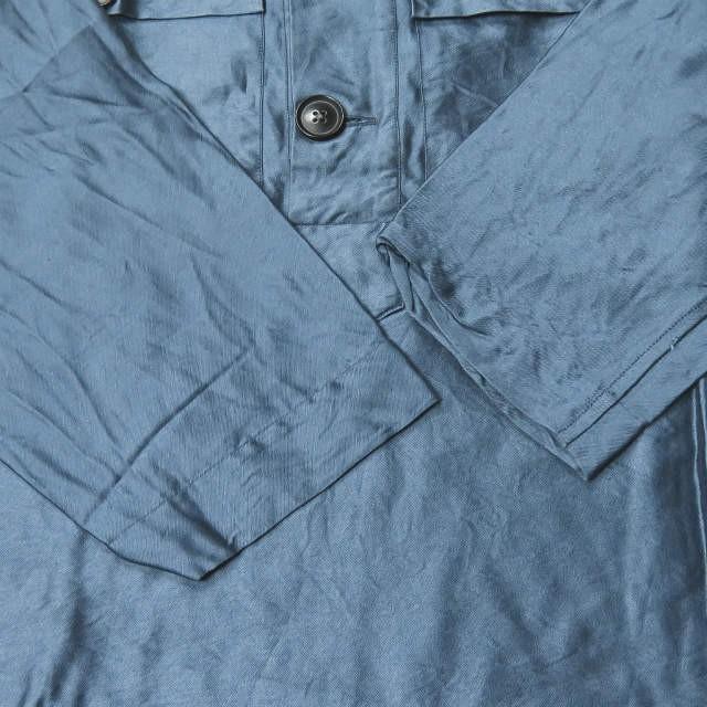 UMIT BENAN ウミットベナン イタリア製 コットンシルクフーデッドプルオーバーシャツ 44 ネイビー 長袖 アノラック トップス |  | 05
