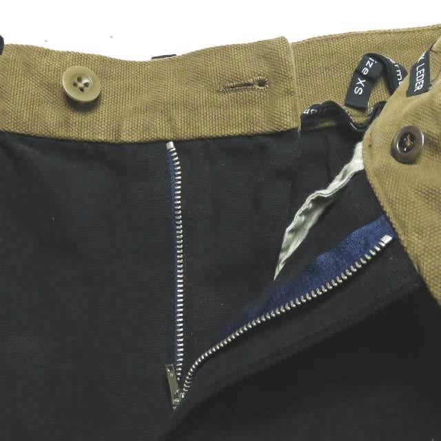 FRANK LEDER フランクリーダー ドイツ製 ウエスト切り替え ダックトラウザーパンツ 0613004 XS ブラック/カーキ ロールアップ |  | 02