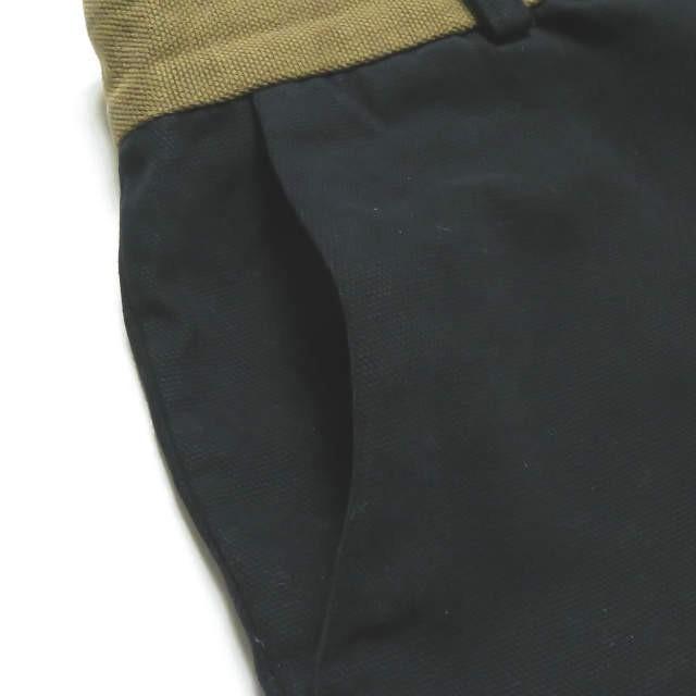 FRANK LEDER フランクリーダー ドイツ製 ウエスト切り替え ダックトラウザーパンツ 0613004 XS ブラック/カーキ ロールアップ |  | 03
