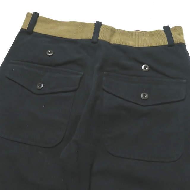 FRANK LEDER フランクリーダー ドイツ製 ウエスト切り替え ダックトラウザーパンツ 0613004 XS ブラック/カーキ ロールアップ |  | 05