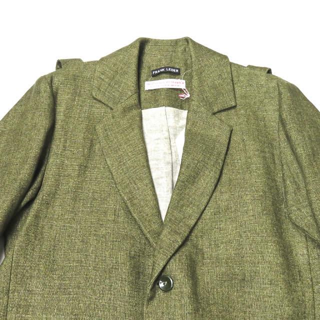 新品 FRANK LEDER フランクリーダー 15SS Green Linen Jacket グリーンリネンジャケット 0512053 XS テーラード ストラップ ☆☆mm7600 |  | 04