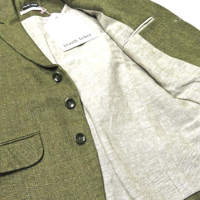 新品 FRANK LEDER フランクリーダー 15SS Green Linen Jacket グリーンリネンジャケット 0512053 XS テーラード ストラップ ☆☆mm7600 |  | 06
