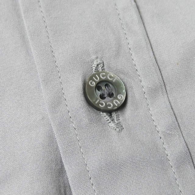 GUCCI グッチ イタリア製 レギュラーカラードレスシャツ 303-0550-1131 42(161/2) グレー 長袖 無地 トップス |  | 04