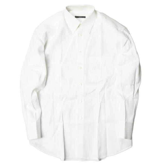 GUCCI グッチ イタリア製 レギュラーカラードレスシャツ 303-0397-1131 42(161/2) ホワイト 長袖 無地 トップス | 