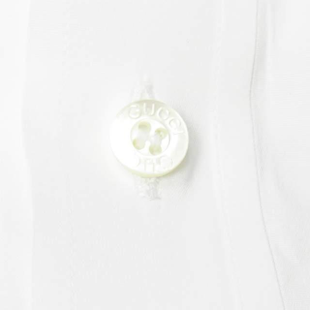 GUCCI グッチ イタリア製 レギュラーカラードレスシャツ 303-0397-1131 42(161/2) ホワイト 長袖 無地 トップス |  | 05