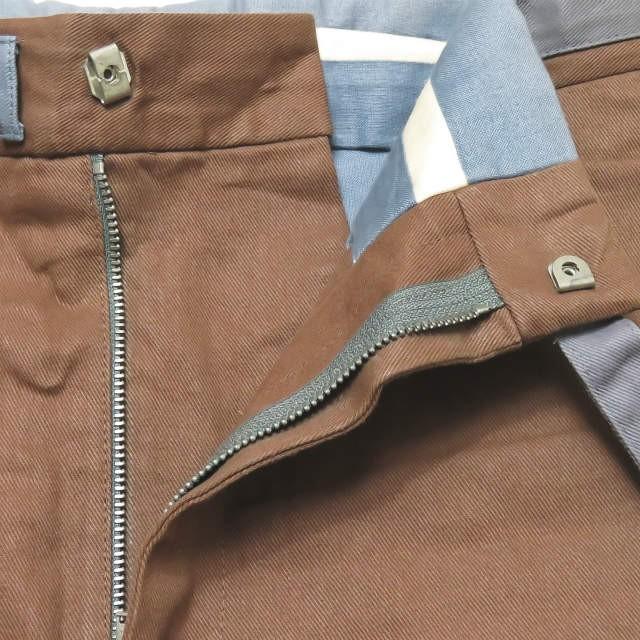 FRANK LEDER フランクリーダー ドイツ製 JOSEF LEDER ベルテッドツイルトラウザーパンツ 0613023 M ブラウン ボトムス |  | 02