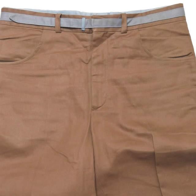 FRANK LEDER フランクリーダー ドイツ製 JOSEF LEDER ベルテッドツイルトラウザーパンツ 0613023 M ブラウン ボトムス |  | 03