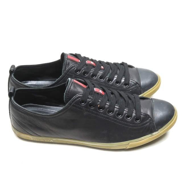 PRADA SPORT プラダスポーツ レザーレースアップスニーカー 4E1938 7(26cm) ブラック ローカット ガムソール シューズ |  | 03