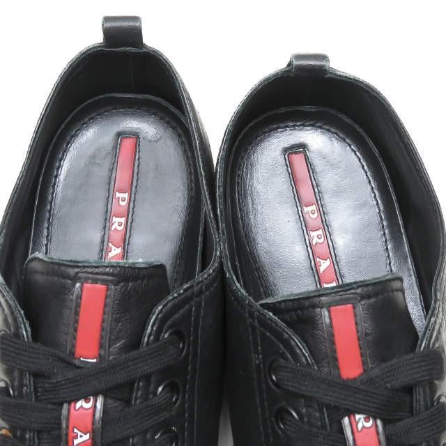 PRADA SPORT プラダスポーツ レザーレースアップスニーカー 4E1938 7(26cm) ブラック ローカット ガムソール シューズ |  | 04