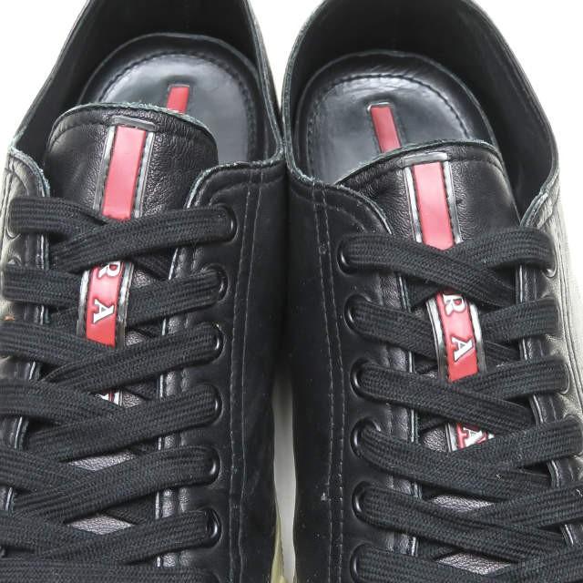 PRADA SPORT プラダスポーツ レザーレースアップスニーカー 4E1938 7(26cm) ブラック ローカット ガムソール シューズ |  | 05