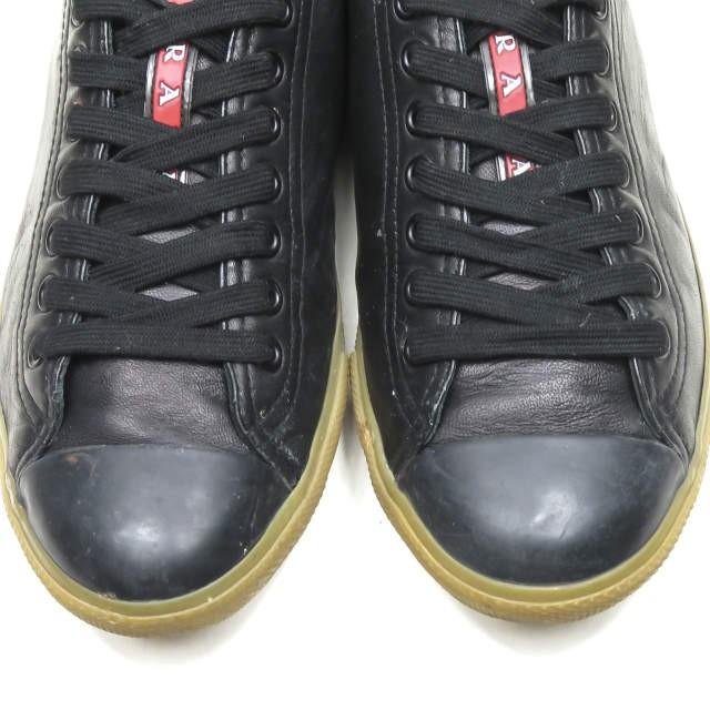 PRADA SPORT プラダスポーツ レザーレースアップスニーカー 4E1938 7(26cm) ブラック ローカット ガムソール シューズ |  | 06