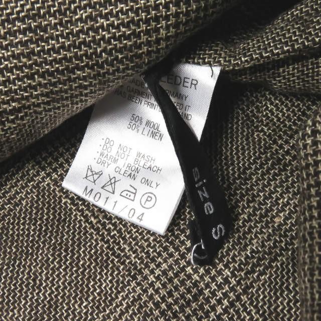 フランクリーダー FRANK LEDER ドイツ製 グレンチェックラウンドカラーシャツ 0726048 S ブラウン リネン ウール 長袖 トップス |  | 05