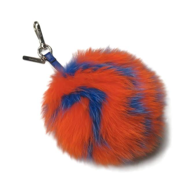フェンディ FENDI イタリア製 PON PON CHARM フォックスファーポンポンチャーム 7AR467-6DK-F01E3 オレンジ/ブルー バッグバグズ KEY CHARM バッグチャーム |  | 01