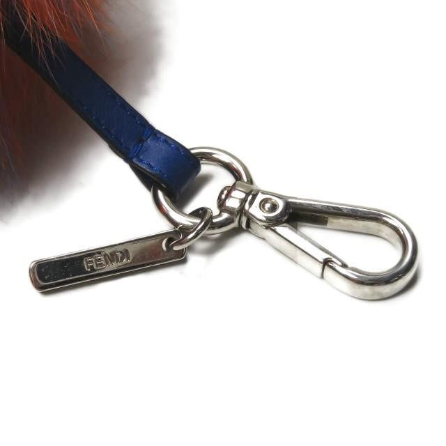 フェンディ FENDI イタリア製 PON PON CHARM フォックスファーポンポンチャーム 7AR467-6DK-F01E3 オレンジ/ブルー バッグバグズ KEY CHARM バッグチャーム |  | 03