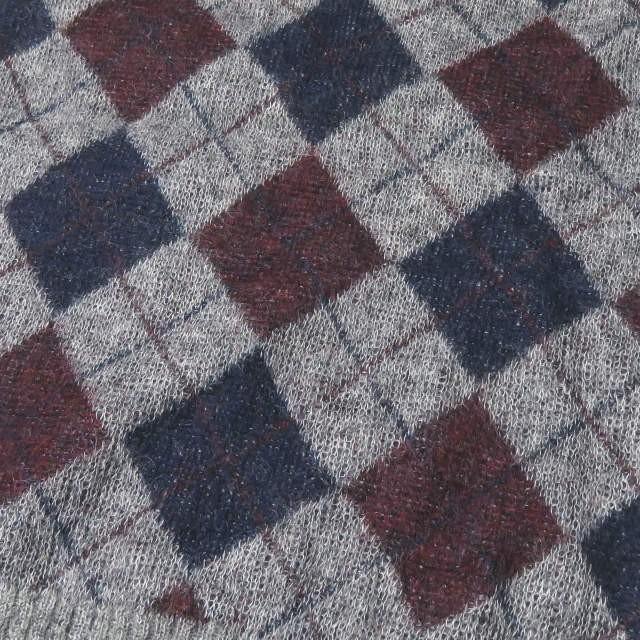 サンローランパリ SAINT LAURENT PARIS イタリア製 モヘアウールアーガイルニットベスト UP53 2014 00127 M グレー Vネック プルオーバー ノースリーブ |  | 05