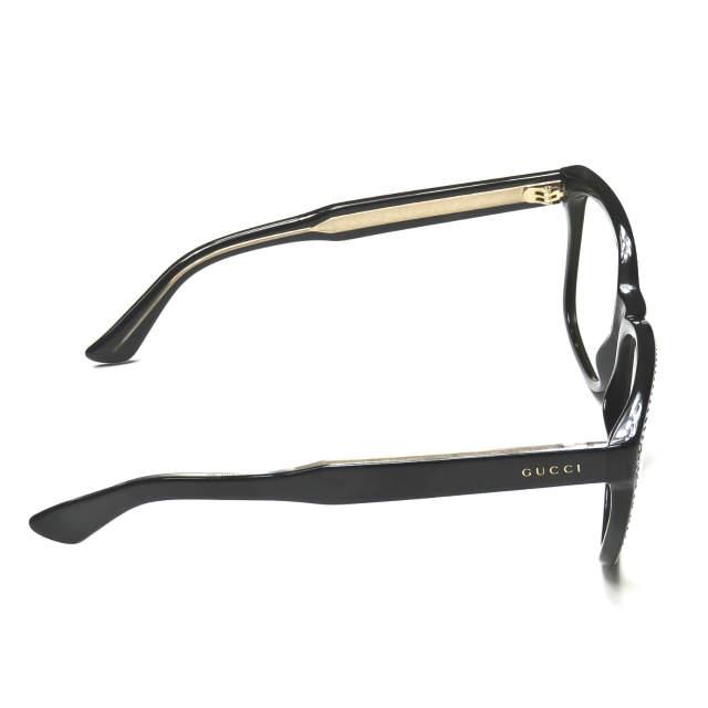 GUCCI グッチ Fashion Inspired-GEM SET ウェリントンサングラス GG0047S ブラック/クリア スワロフスキー 56□18-145 眼鏡 メガネ mm7989 |  | 03
