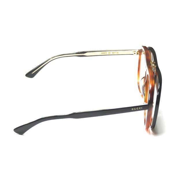 GUCCI ブラウン サングラス ゆう グッチ GUCCI フリップアップパイロットサングラス GG0087S