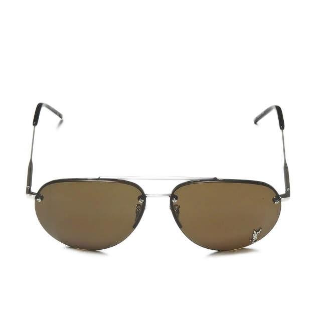 サンローラン SAINT LAURENT CLASSIC 11/F M アビエーターサングラス シルバー/ブラウン 63□13-145 ロゴ クラシック YSL ティアドロップ 眼鏡 メガネ |  | 01