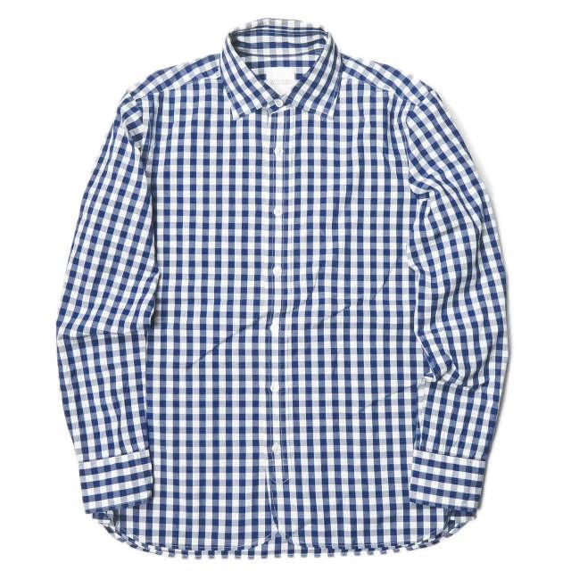 マッキントッシュフィロソフィー MACKINTOSH PHILOSOPHY ギンガムチェックショートカラーシャツ H1M30-222-27 38  ブルー/ホワイト 長袖 コットン :mm8007:LOOPヤフーショッピング店 - 通販 - Yahoo!ショッピング