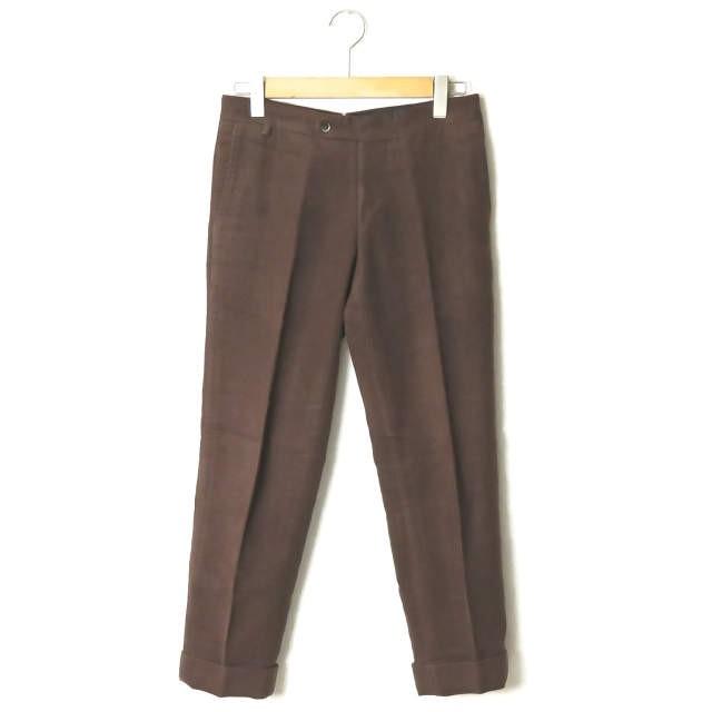 イコライ ICHORAI RING JACKET製 HOLLAND&SHERRY モールスキンダブル6Bジャケット&スラックス 44程度 ブラウン スーツ セットアップ STRASBURGO |  | 03