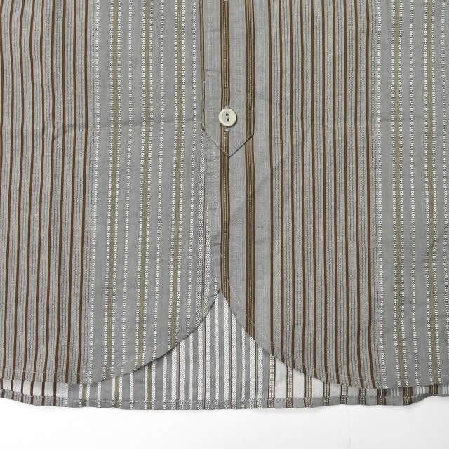 フランクリーダー FRANK LEDER 17SS MULTI STRIPE COTTON STAND COLLAR SHIRTS マルチストライプスタンドカラーシャツ 0916061 M グレー 長袖 バンド |  | 06
