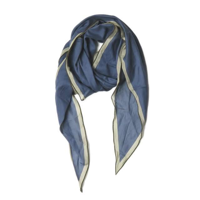 エルメス HERMES フランス製 ロザンジュ GM ネイビー/ベージュ スカーフ ストール 菱形 コットン |  | 01