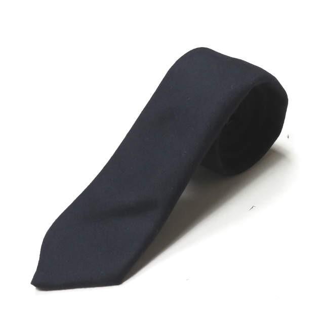 ウミットベナン UMIT BENAN イタリア製 フランネルウールソリッドネクタイ ネイビー 無地 | 