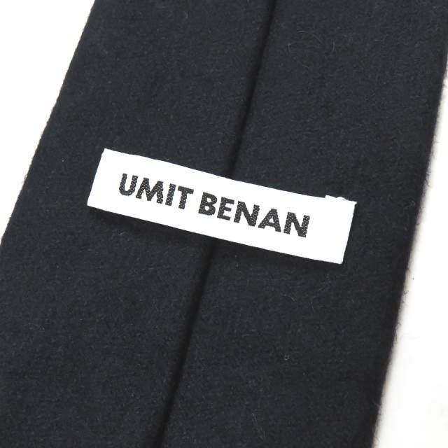 ウミットベナン UMIT BENAN イタリア製 フランネルウールソリッドネクタイ ネイビー 無地 |  | 02