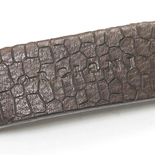 オルチアーニ ORCIANI イタリア製 クロコスタンプレザーベルト 85 ダークブラウン レザー 型押し |  | 04