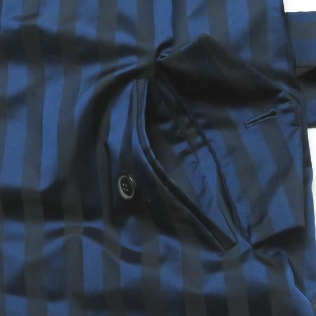 ウミットベナン UMIT BENAN イタリア製 中綿入り ストライプフーデッドコート 96-09-34-09035 46 ネイビー/ブラック アウター |  | 07