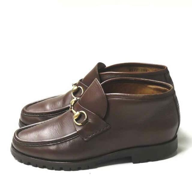 グッチ GUCCI イタリア製 レザービットチャッカブーツ 0067 114 7(26cm) ブラウン シューズ |  | 01