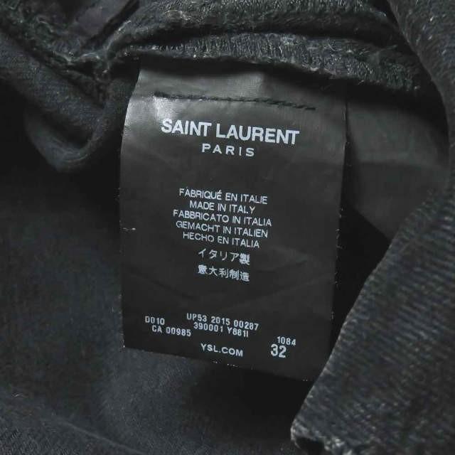サンローランパリ SAINT LAURENT PARIS イタリア製 D02 M/SK-LW ストレッチスキニーデニムパンツ 390001 Y881I 32 ブラック 5ポケット ジッパーフライ |  | 08