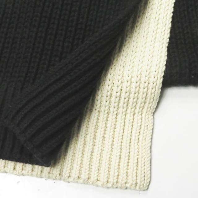 クリスヴァンアッシュ KRIS VAN ASSCHE イタリア製 13AW TWO-TONE KNITTED SCARF 2トーンニットマフラー 132KN152 ブラック/アイボリー バイカラー |  | 03