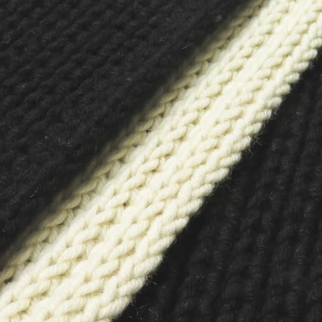 クリスヴァンアッシュ KRIS VAN ASSCHE イタリア製 13AW TWO-TONE KNITTED SCARF 2トーンニットマフラー 132KN152 ブラック/アイボリー バイカラー |  | 04