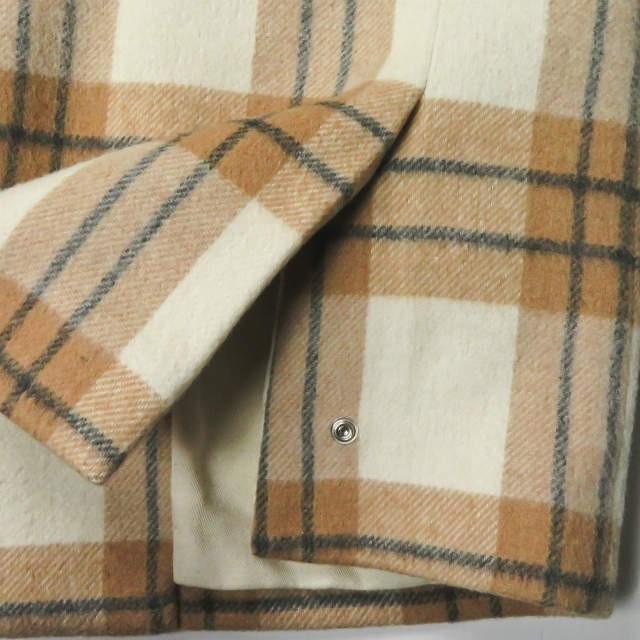 ウミットベナン UMIT BENAN イタリア製 ウールチェックショートステンカラーコート 46 ベージュ ハーフコート ブルゾン アウター |  | 10