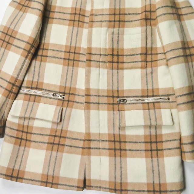 ウミットベナン UMIT BENAN イタリア製 ウールチェックショートステンカラーコート 46 ベージュ ハーフコート ブルゾン アウター |  | 05