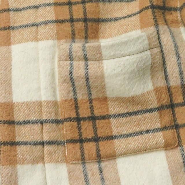 ウミットベナン UMIT BENAN イタリア製 ウールチェックショートステンカラーコート 46 ベージュ ハーフコート ブルゾン アウター |  | 06