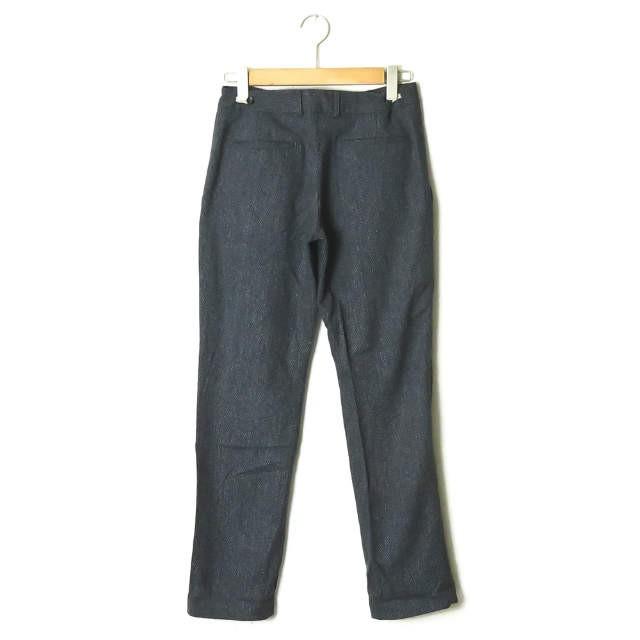 フランクリーダー FRANK LEDER ドイツ製 BLUE STRIPED WOOL TROUSER + rope deatail 1タックウールトラウザーパンツ 0623052 XS ネイビー ボトムス |  | 01