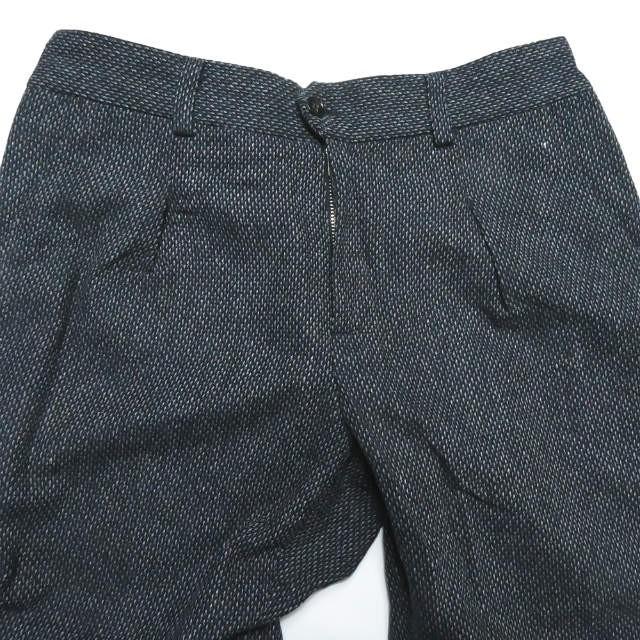 フランクリーダー FRANK LEDER ドイツ製 BLUE STRIPED WOOL TROUSER + rope deatail 1タックウールトラウザーパンツ 0623052 XS ネイビー ボトムス |  | 03