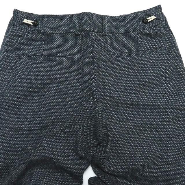 フランクリーダー FRANK LEDER ドイツ製 BLUE STRIPED WOOL TROUSER + rope deatail 1タックウールトラウザーパンツ 0623052 XS ネイビー ボトムス |  | 07