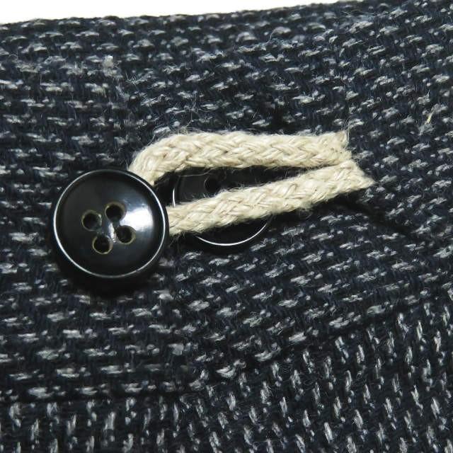 フランクリーダー FRANK LEDER ドイツ製 BLUE STRIPED WOOL TROUSER + rope deatail 1タックウールトラウザーパンツ 0623052 XS ネイビー ボトムス |  | 08