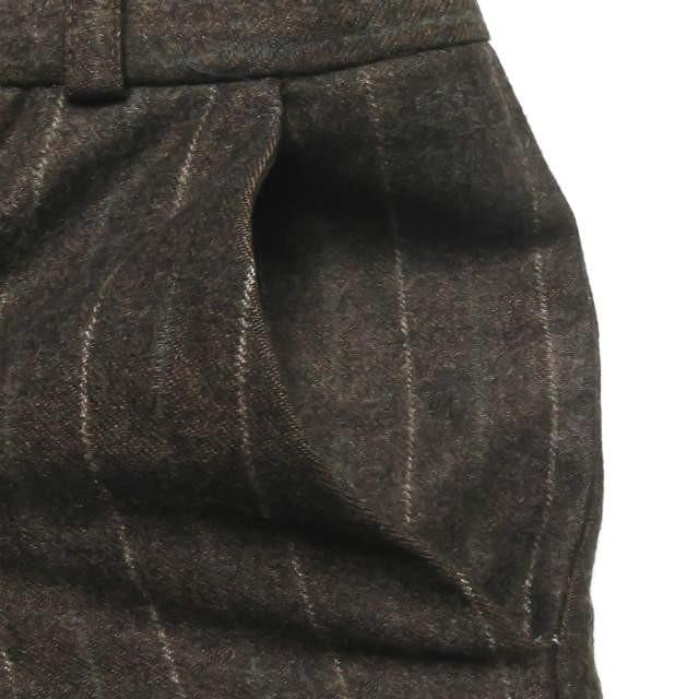 フランクリーダー FRANK LEDER ドイツ製 BROWN STRIPED WOOL PANTS ブラウンストライプ ウールパンツ 423030 XS ブラウン トラウザー ボトムス |  | 06