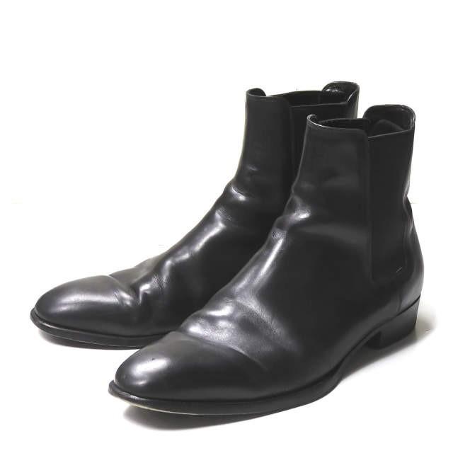 サンローランパリ SAINT LAURENT PARIS イタリア製 チェルシーブーツ 411440 41 1/2(26.5cm) サイドゴア エディ・スリマン レザー クラシック シューズ | 